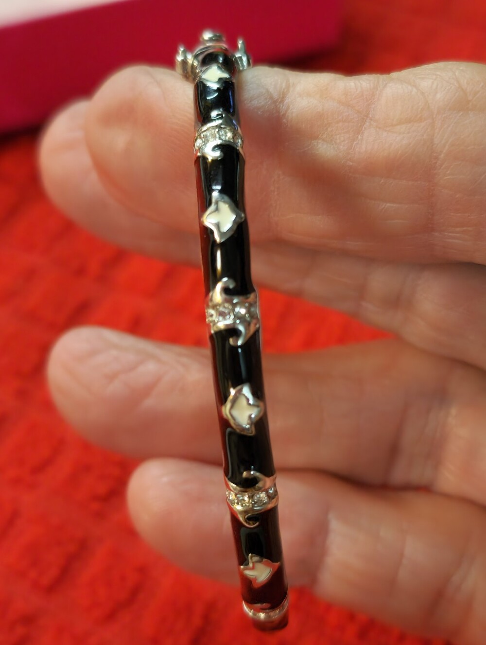 Lauren G Adams Black And Silver Cuff Bracelet